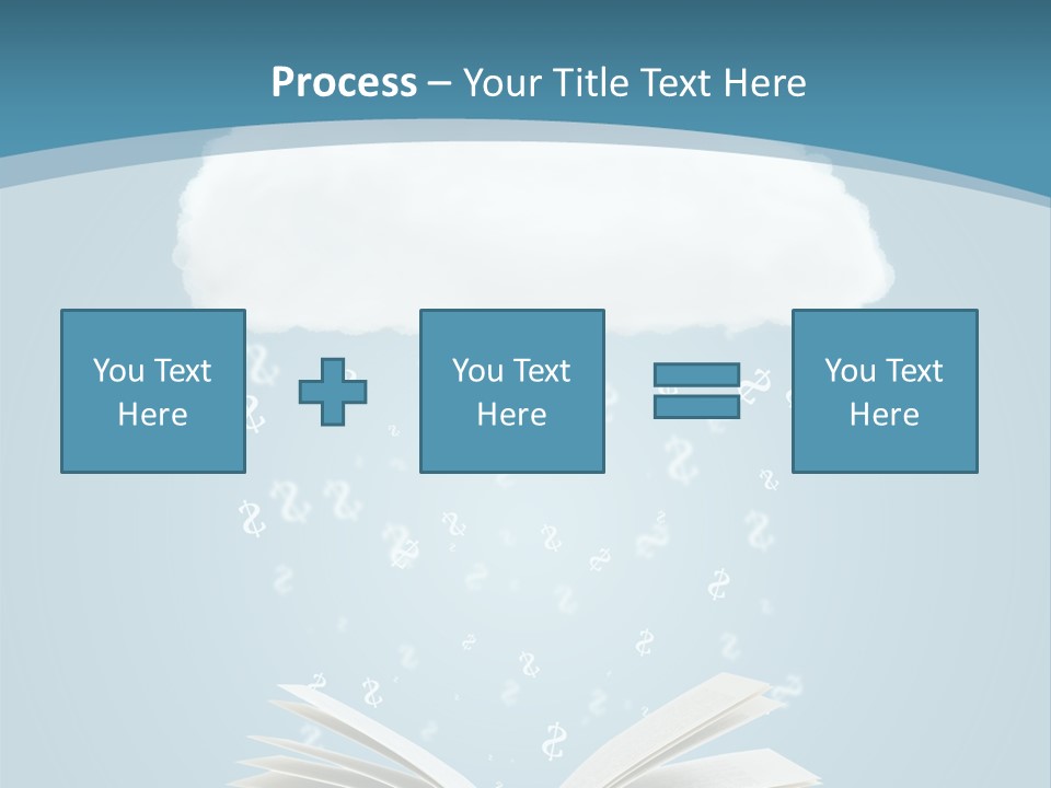 An Open Book With Rain Coming Out Of It PowerPoint Template