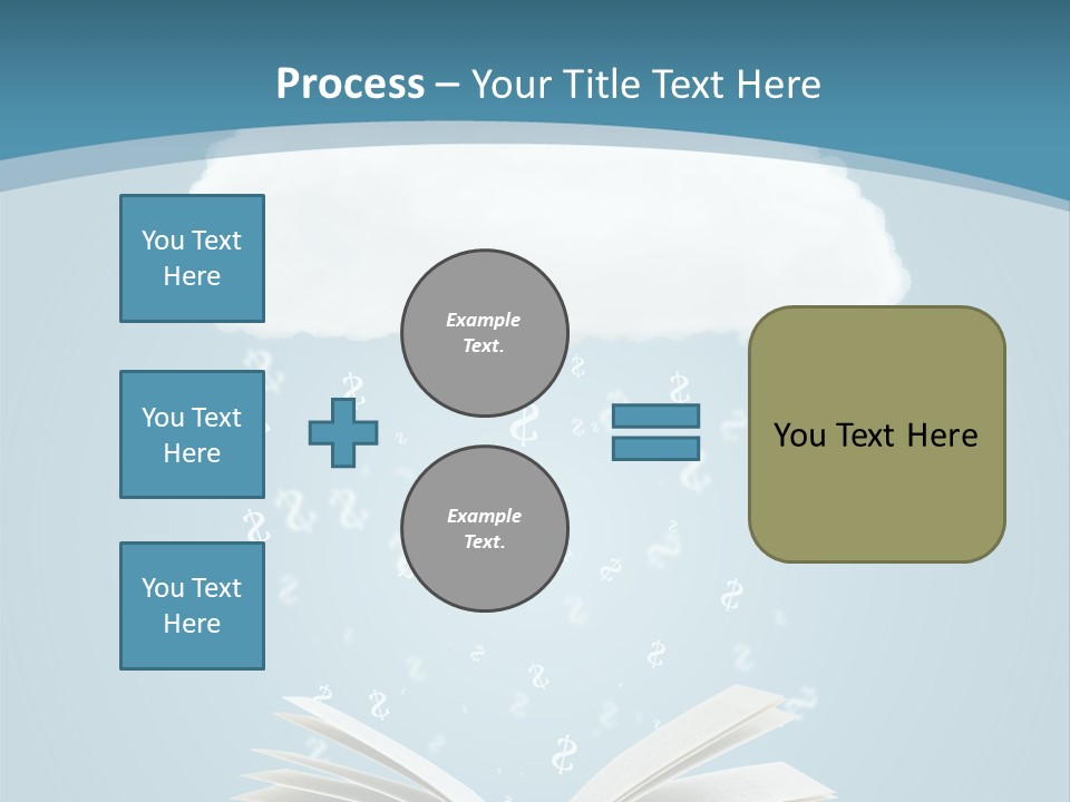 An Open Book With Rain Coming Out Of It PowerPoint Template