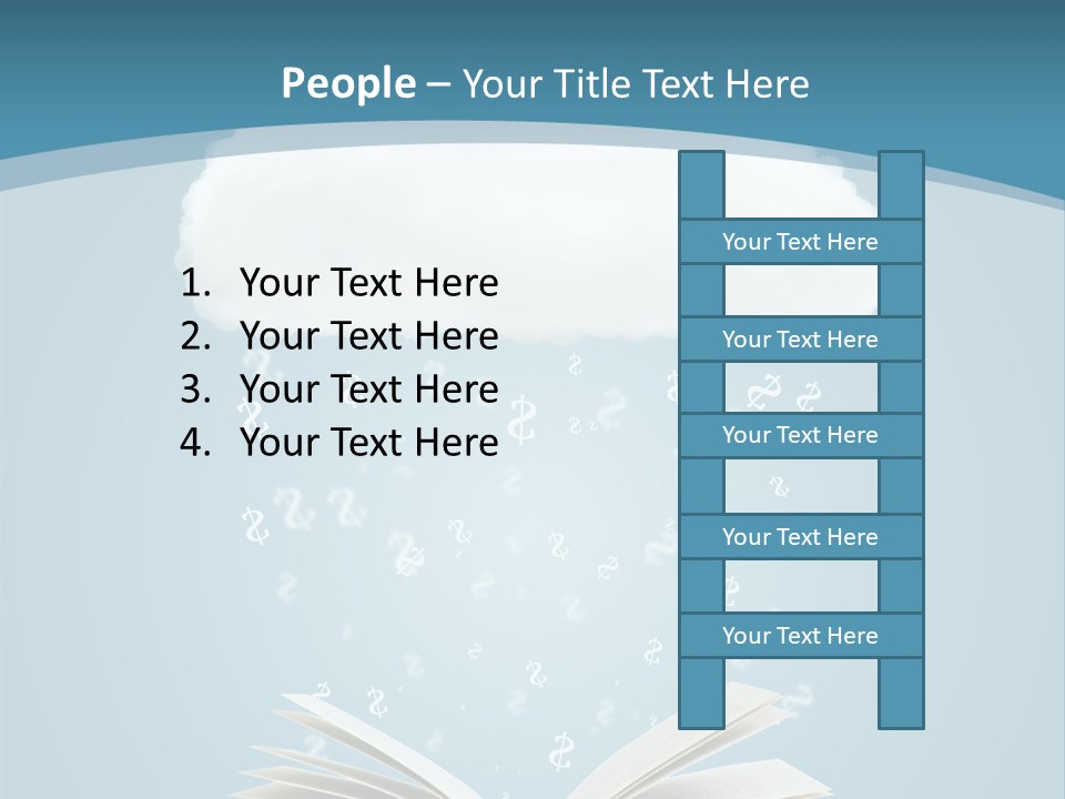 An Open Book With Rain Coming Out Of It PowerPoint Template