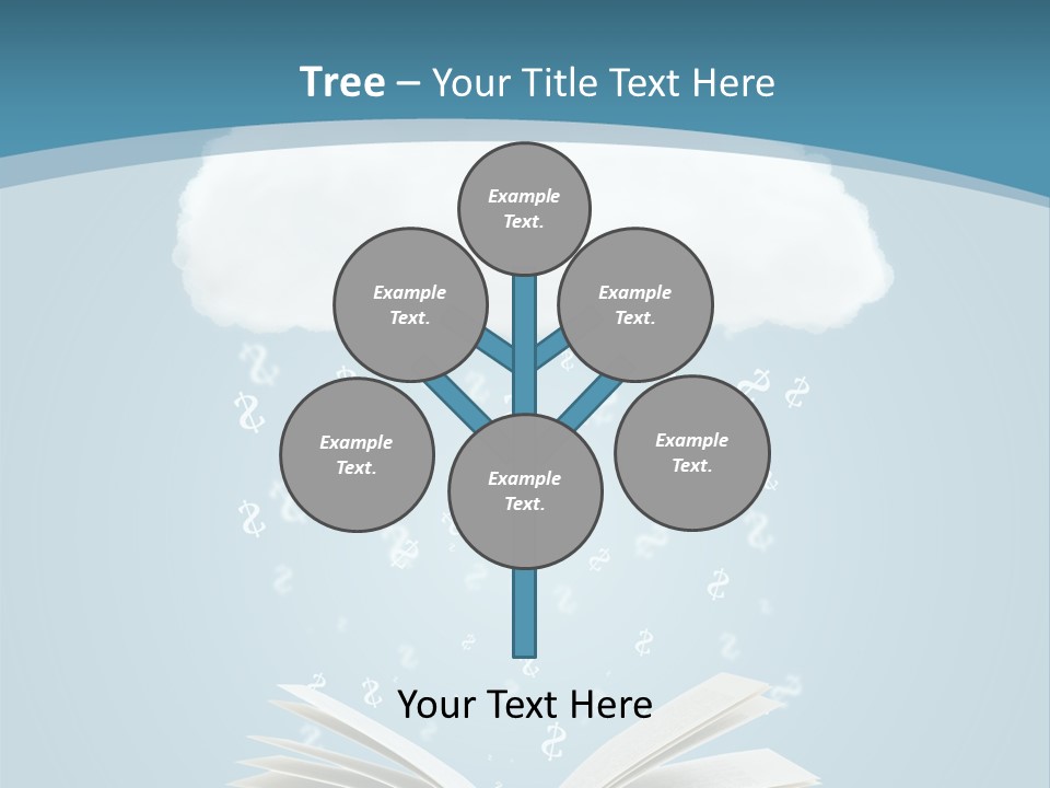 An Open Book With Rain Coming Out Of It PowerPoint Template