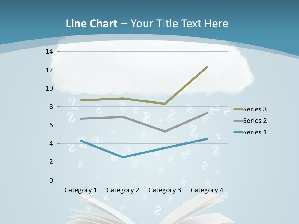 An Open Book With Rain Coming Out Of It PowerPoint Template