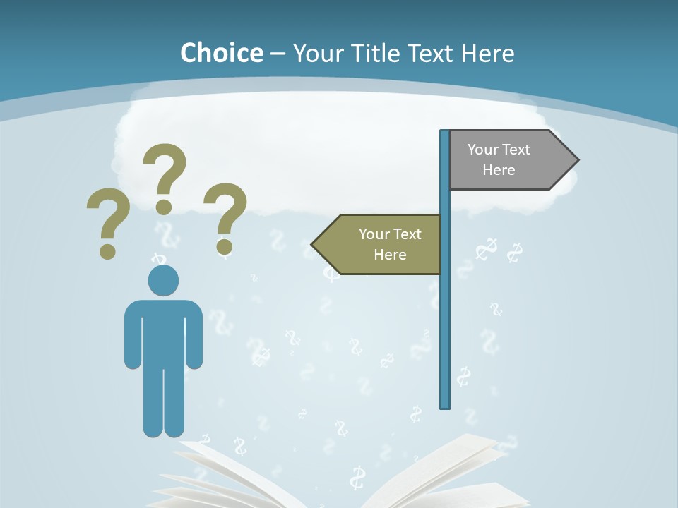 An Open Book With Rain Coming Out Of It PowerPoint Template