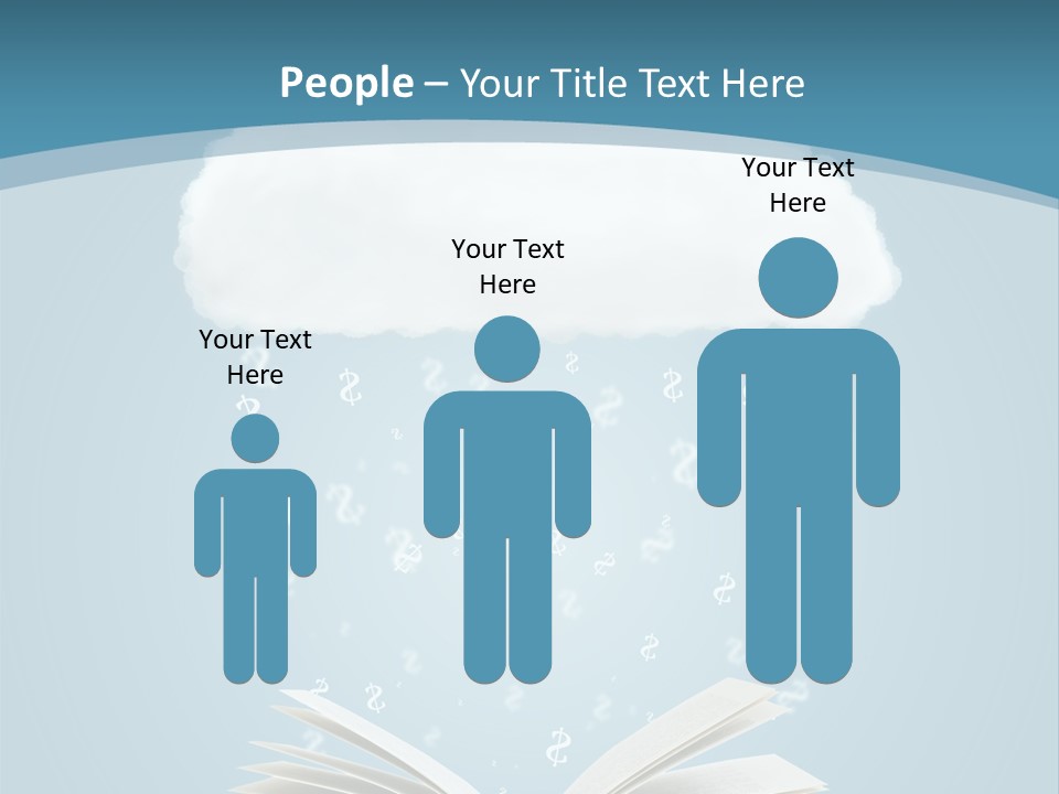 An Open Book With Rain Coming Out Of It PowerPoint Template