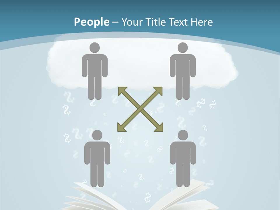 An Open Book With Rain Coming Out Of It PowerPoint Template
