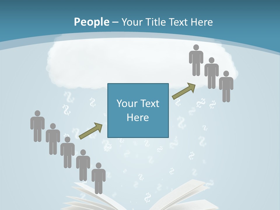 An Open Book With Rain Coming Out Of It PowerPoint Template