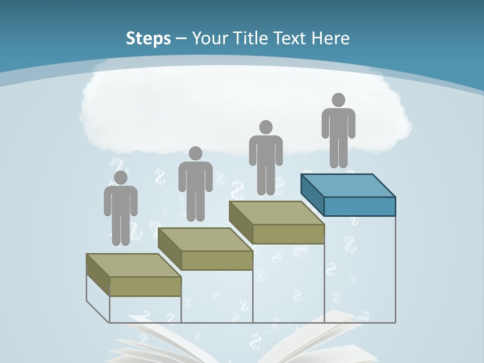 An Open Book With Rain Coming Out Of It PowerPoint Template