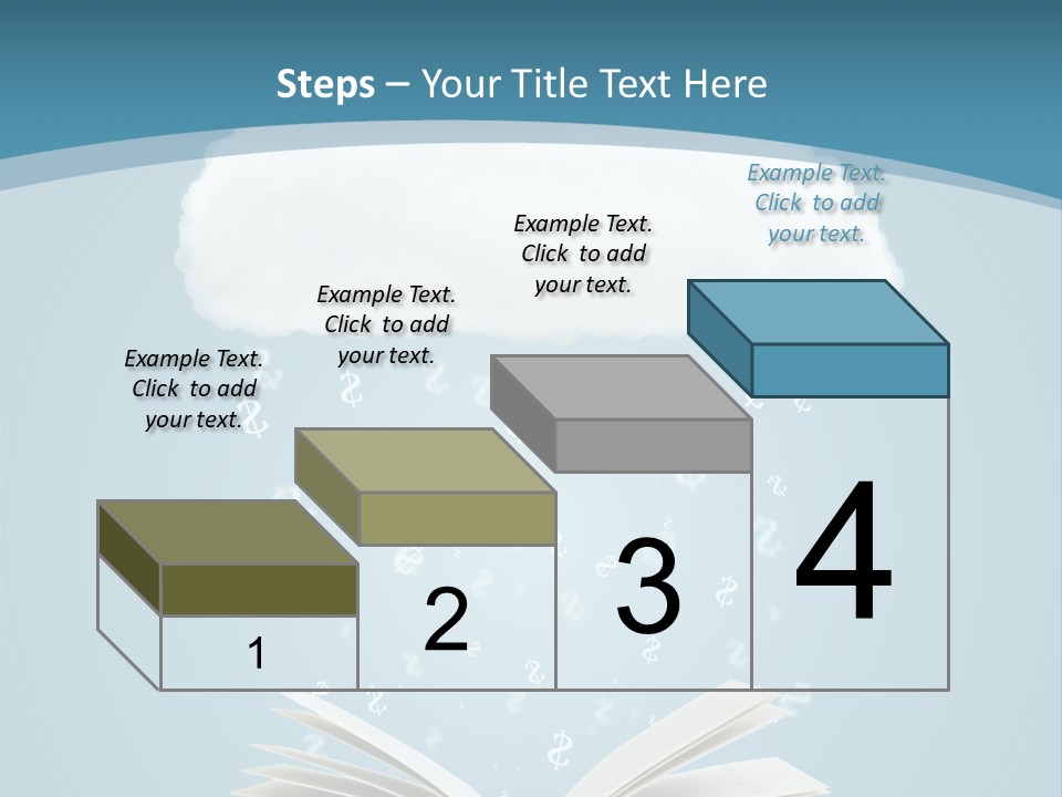 An Open Book With Rain Coming Out Of It PowerPoint Template