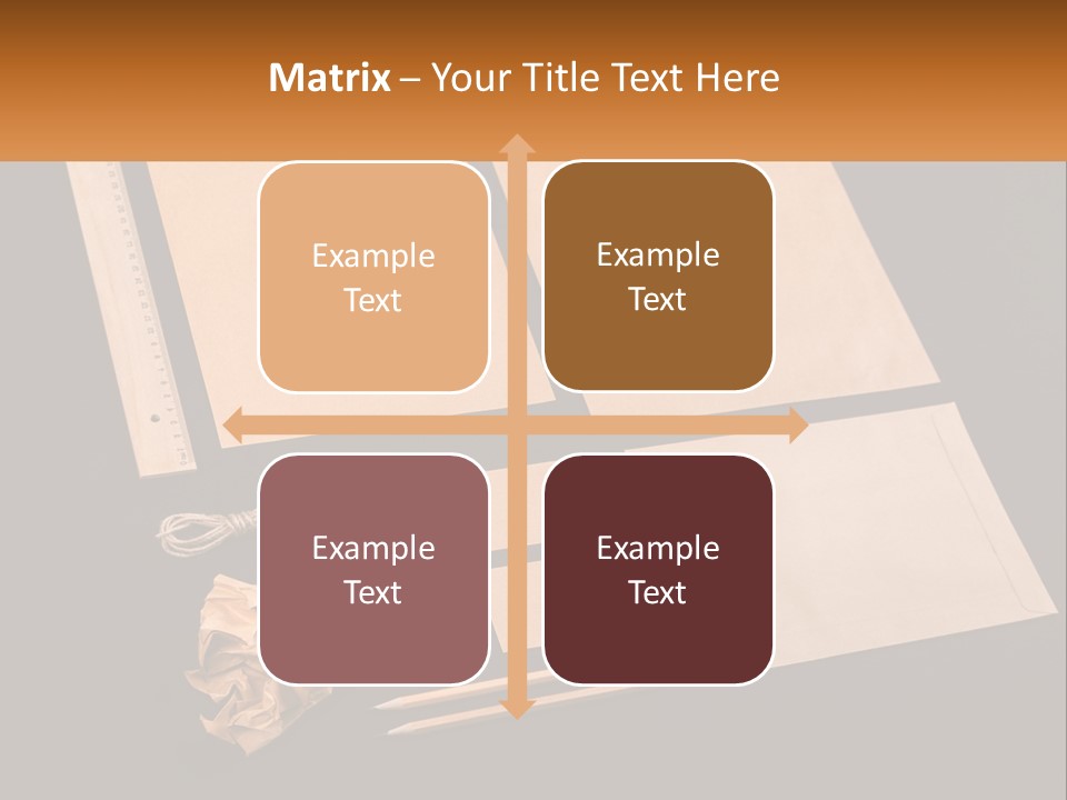 A Black Table Topped With Lots Of Different Items PowerPoint Template