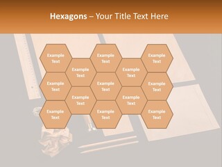 A Black Table Topped With Lots Of Different Items PowerPoint Template