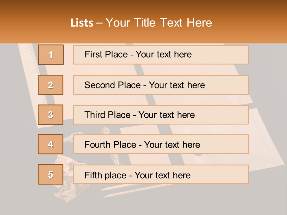 A Black Table Topped With Lots Of Different Items PowerPoint Template