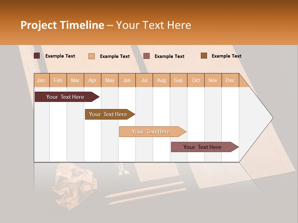 A Black Table Topped With Lots Of Different Items PowerPoint Template