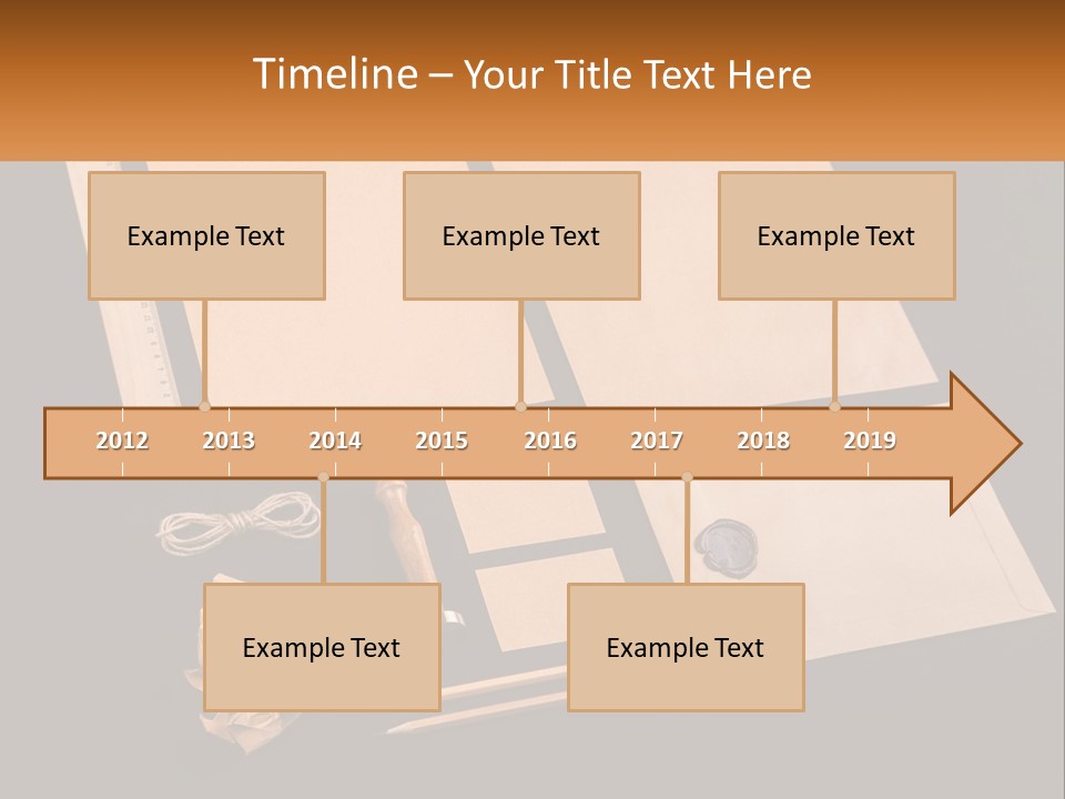 A Black Table Topped With Lots Of Different Items PowerPoint Template