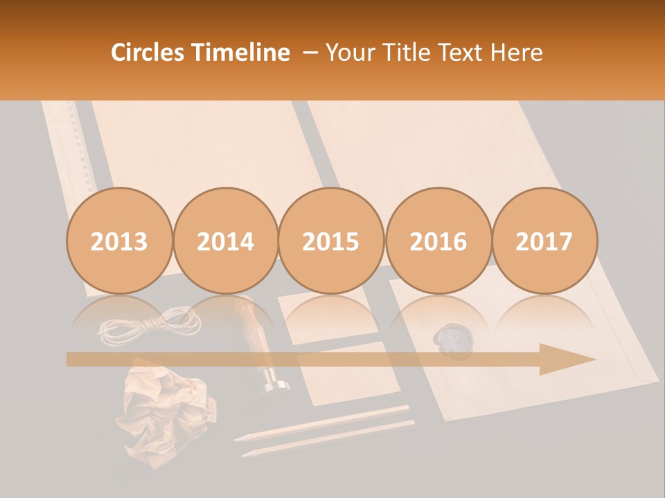 A Black Table Topped With Lots Of Different Items PowerPoint Template