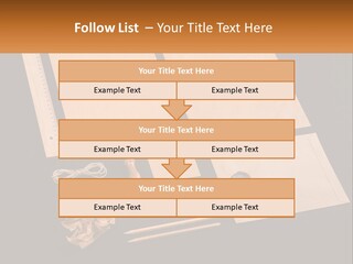 A Black Table Topped With Lots Of Different Items PowerPoint Template