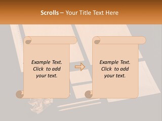 A Black Table Topped With Lots Of Different Items PowerPoint Template