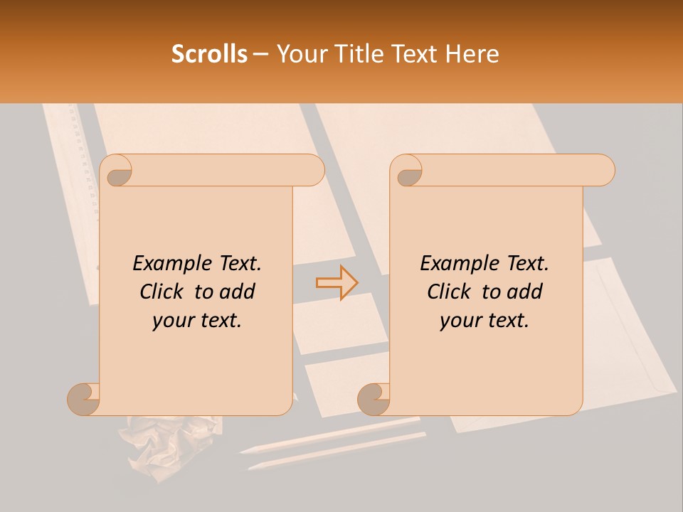A Black Table Topped With Lots Of Different Items PowerPoint Template