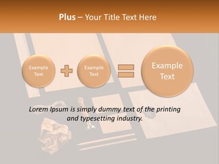 A Black Table Topped With Lots Of Different Items PowerPoint Template