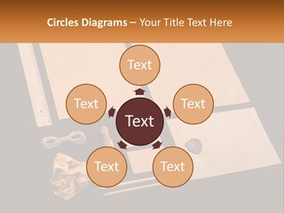 A Black Table Topped With Lots Of Different Items PowerPoint Template