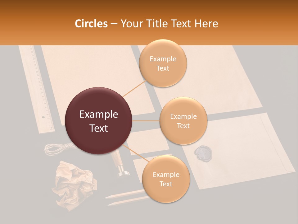 A Black Table Topped With Lots Of Different Items PowerPoint Template