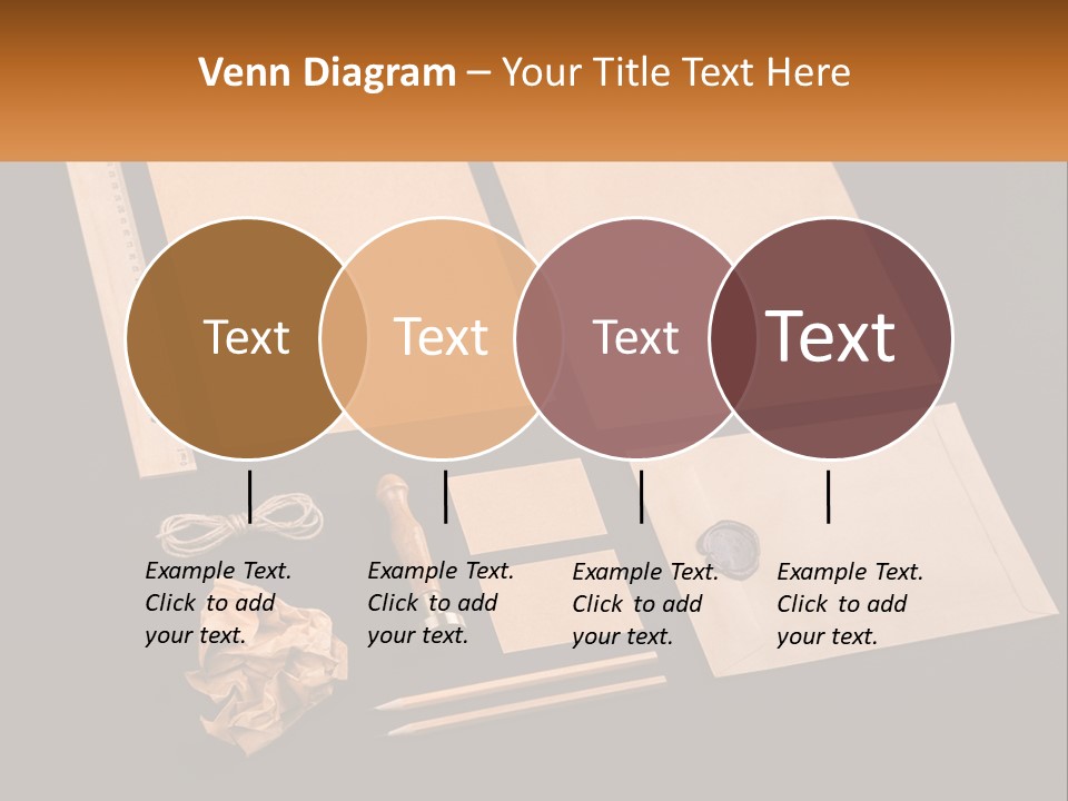 A Black Table Topped With Lots Of Different Items PowerPoint Template