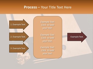 A Black Table Topped With Lots Of Different Items PowerPoint Template