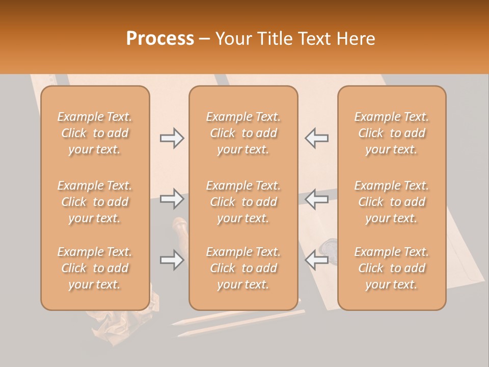 A Black Table Topped With Lots Of Different Items PowerPoint Template