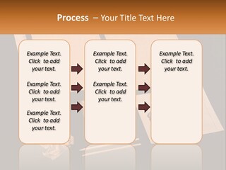 A Black Table Topped With Lots Of Different Items PowerPoint Template