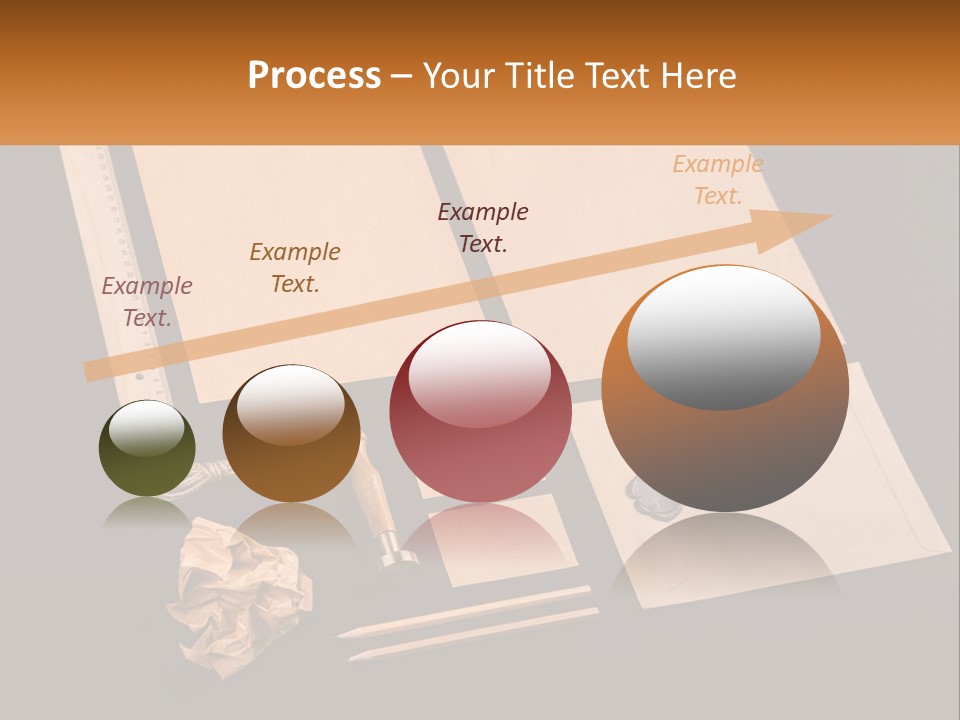 A Black Table Topped With Lots Of Different Items PowerPoint Template