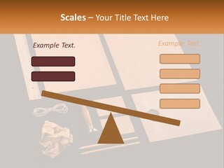 A Black Table Topped With Lots Of Different Items PowerPoint Template