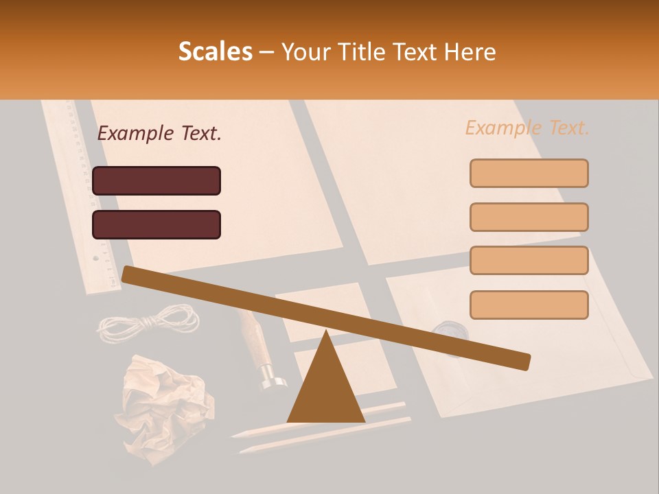 A Black Table Topped With Lots Of Different Items PowerPoint Template