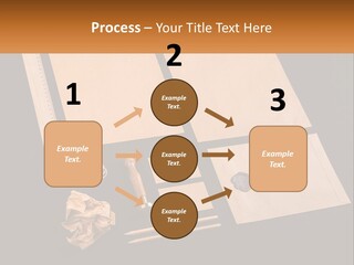 A Black Table Topped With Lots Of Different Items PowerPoint Template