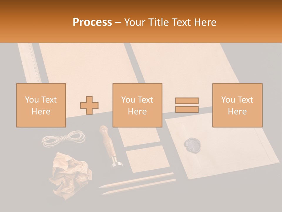 A Black Table Topped With Lots Of Different Items PowerPoint Template