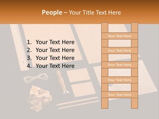 A Black Table Topped With Lots Of Different Items PowerPoint Template