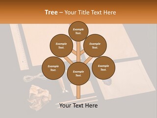 A Black Table Topped With Lots Of Different Items PowerPoint Template