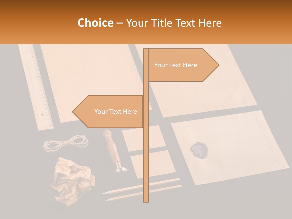 A Black Table Topped With Lots Of Different Items PowerPoint Template