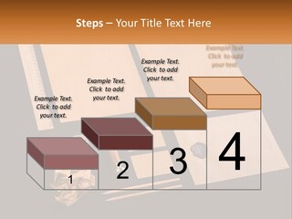 A Black Table Topped With Lots Of Different Items PowerPoint Template
