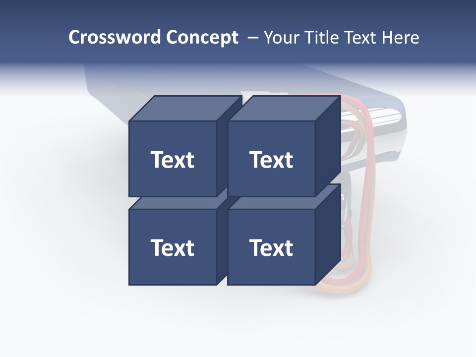 A Blue Power Bank With A Red Cord Attached To It PowerPoint Template