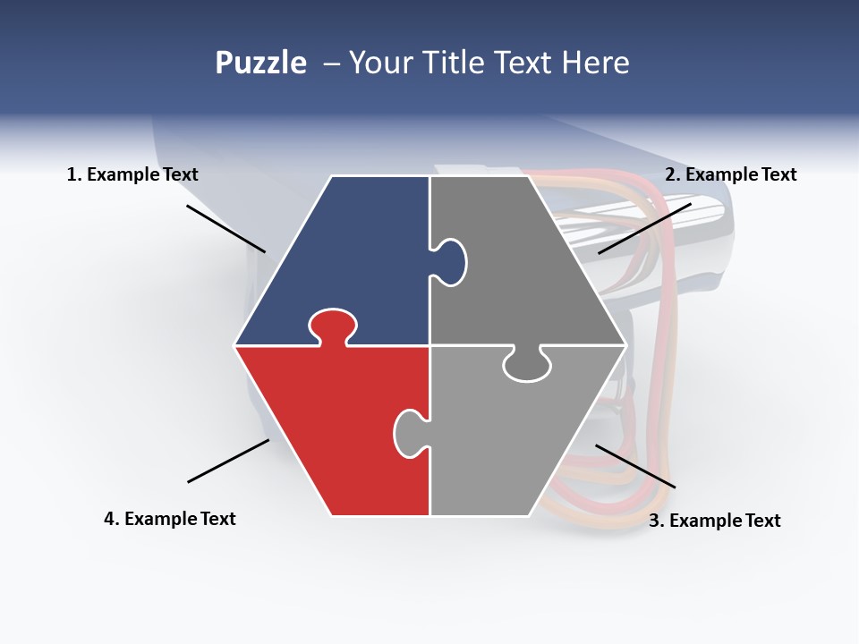 A Blue Power Bank With A Red Cord Attached To It PowerPoint Template