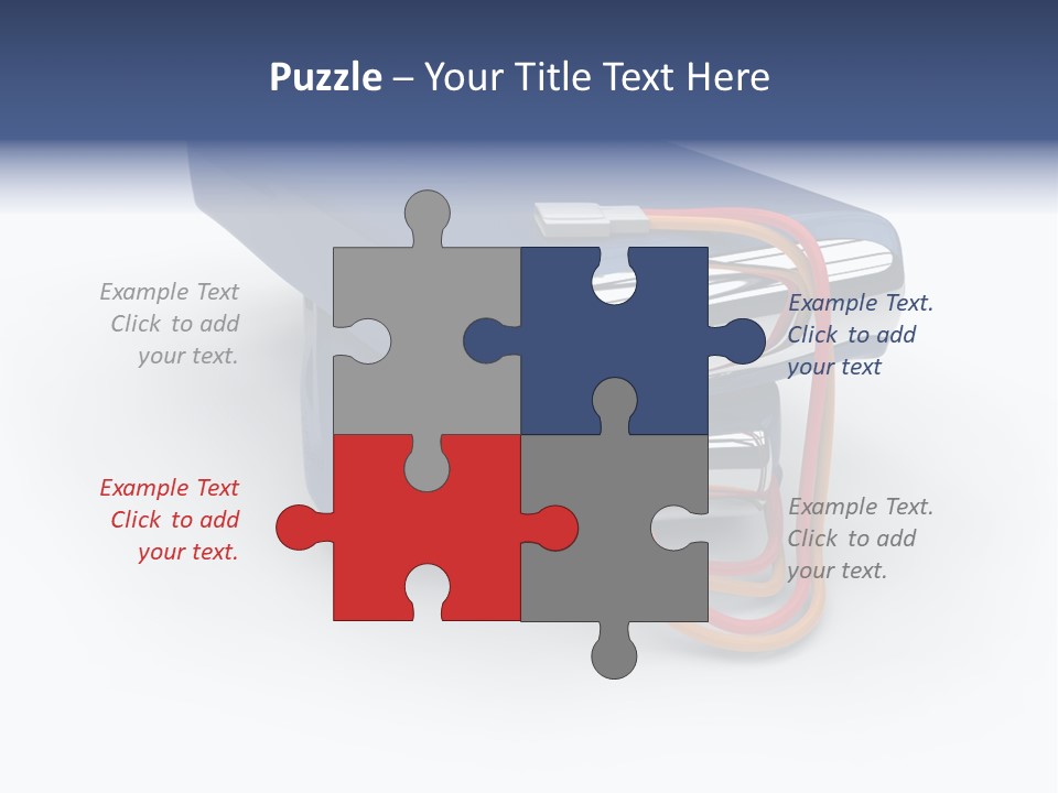 A Blue Power Bank With A Red Cord Attached To It PowerPoint Template