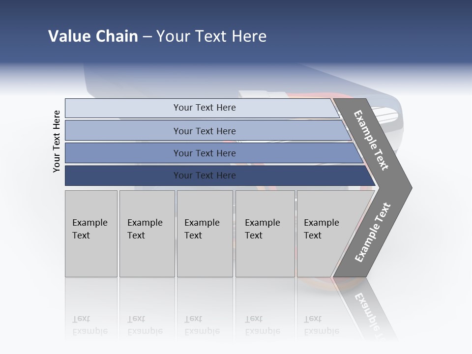 A Blue Power Bank With A Red Cord Attached To It PowerPoint Template