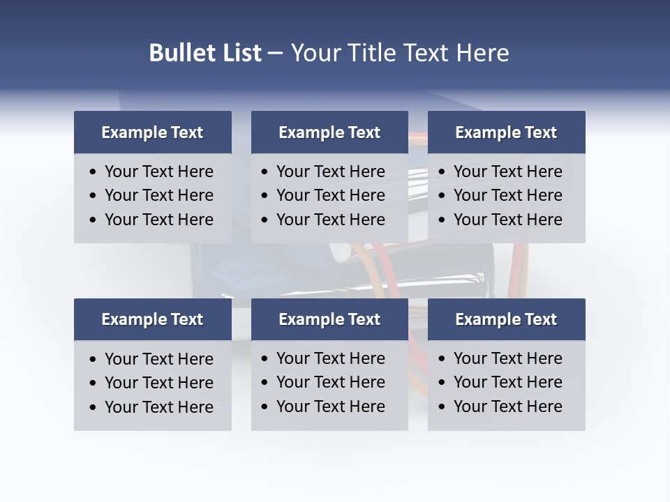 A Blue Power Bank With A Red Cord Attached To It PowerPoint Template