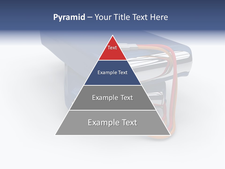 A Blue Power Bank With A Red Cord Attached To It PowerPoint Template