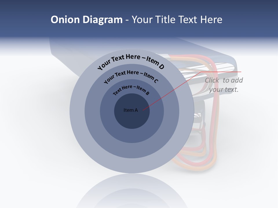 A Blue Power Bank With A Red Cord Attached To It PowerPoint Template