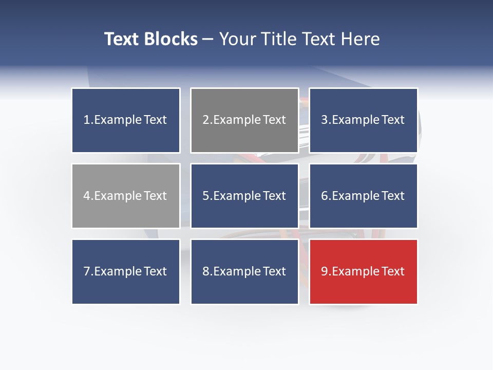 A Blue Power Bank With A Red Cord Attached To It PowerPoint Template