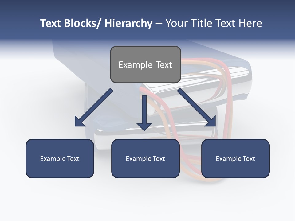 A Blue Power Bank With A Red Cord Attached To It PowerPoint Template