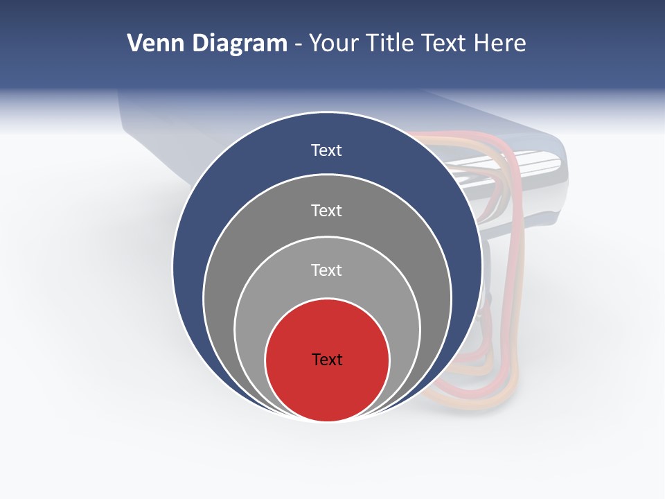 A Blue Power Bank With A Red Cord Attached To It PowerPoint Template