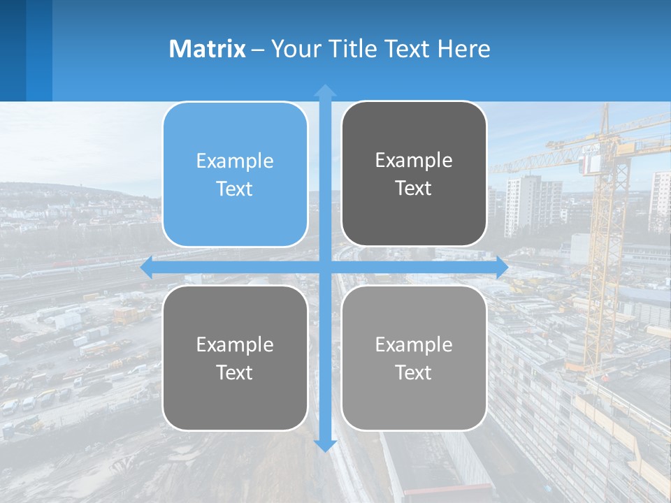 A Construction Site With A Crane In The Background PowerPoint Template