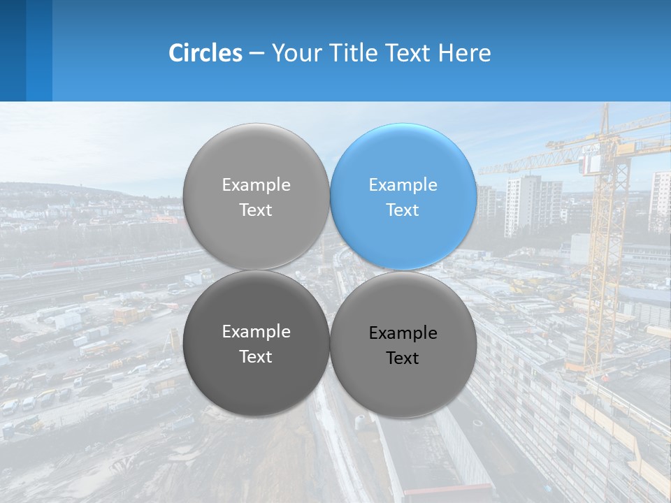A Construction Site With A Crane In The Background PowerPoint Template