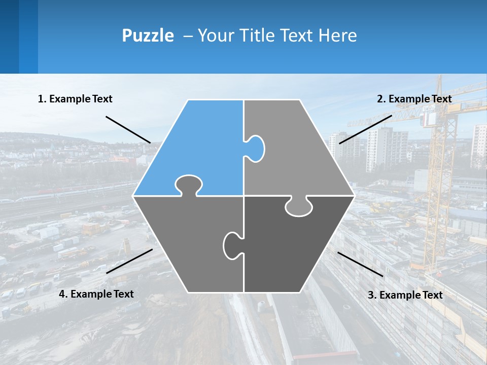 A Construction Site With A Crane In The Background PowerPoint Template