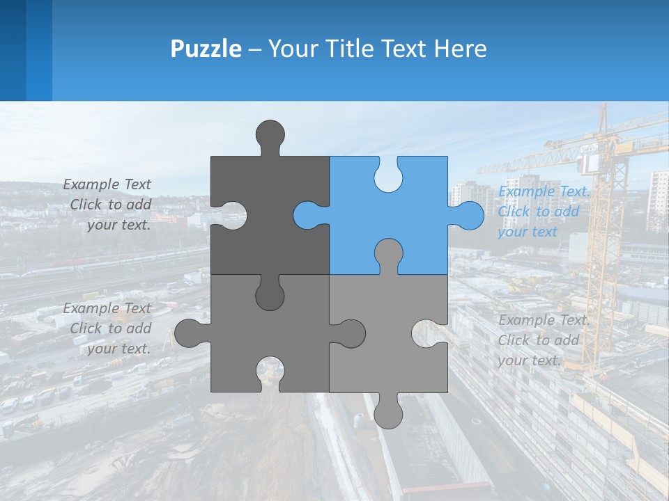 A Construction Site With A Crane In The Background PowerPoint Template